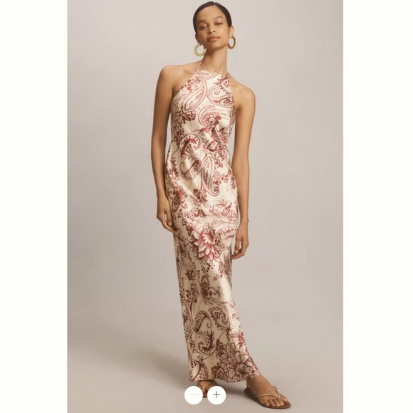 By Anthropologie Halter Printed Maxi Dress - Picture 4 of 4